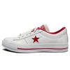 One Star Series Vintage Classic Low-Top Canvas Shoes Unisex White Red
