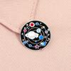 Solar System Enamel Pin Earth Sun Planets Space Universe Metal Brooch Lapel Backpack Badge Fashion Jewelry Gifts for Friends