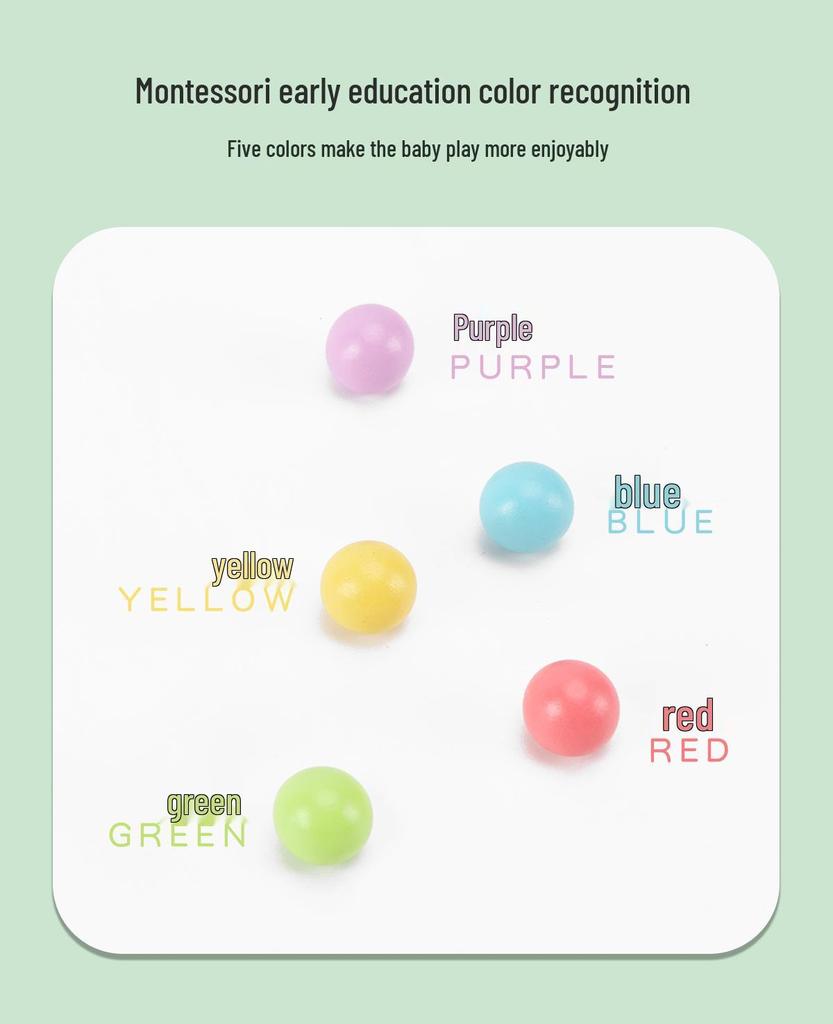 Montessori Color Matching Bead Clip Game: Kindergarten Ten-Frame Math Teaching Aid