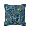 Happy Haunts Pillow Case 45x45cm Decor Home Haunted Mansion Grim Grinning Ghost Luxury Cushion Cover Velvet Pillowcase