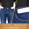 A95D-White 4PCS Invisible Side Belt No Buckle Elastic Stretch Adjustable Belt For Men For Women Jeans