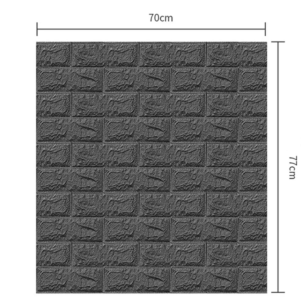 70cm*77cm*3m 3D Ziegelmuster Wandaufkleber Klebepaneel Wasserdichte Wohnzimmer Tapeten Heimdekoration Luxuriöse Heimdekoration