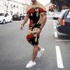 2025 New Men's Summer Short Sleeved Shorts Sports Suit Fitness Jogging Basketball Sportswear Casual Fashion Cycling Suit