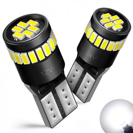 2/10X AUXITO ERROR Canbus FREE LED T10 W5W Bulb Interior Side Marker Dome Light White-2PCS