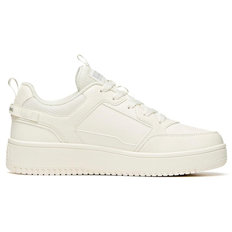New Anta Life Collection Anti Slip Wear Resistant Low Top Skateboard Shoes Women's Ecru 922358066-13
