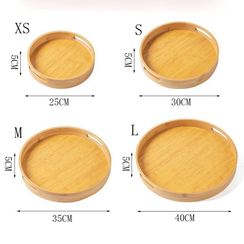 Multipurpose Tea Food Dish Simple Drink Platter Fruit Plate Bamboo Plate  Home Decoration