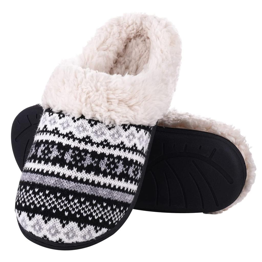 Fashion Litfun Warm Cotton Slippers For Women Men Fluffy House Fur Slippers  Indoor Flats Slip-on Soft Slippers Couple House Mute Slides