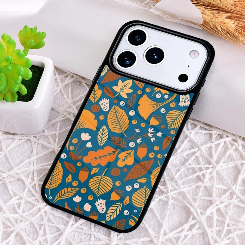 Cute Autumn Leaves Phone Case for iPhone 17 Air 16 15 11 12 14 13 Pro Max Shockproof Cover
