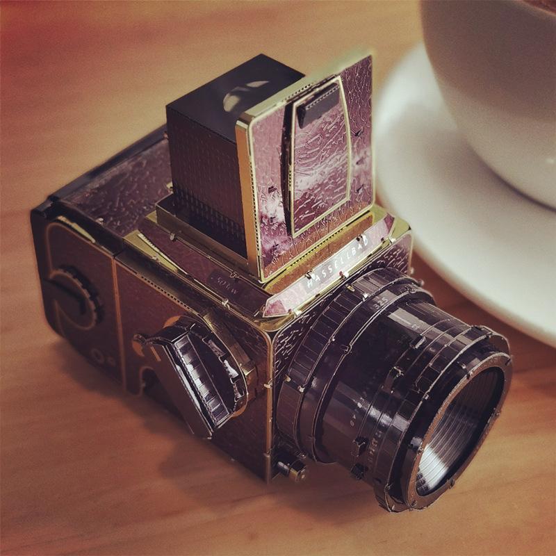 503CW Camera 3D Metal Puzzle Colour Simulation Camera Handmade DIY Assembly Model Kits Adult Jigsaw Puzzle Playthings Xmas Gifts
