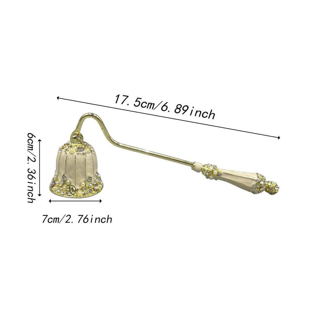 Kaarsendover met Lange Steel Anti-Slip Kaarsendover Gereedschap Gegraveerde Bloemen Wiekschaar voor Kaarsliefhebbers Huisdecoratie