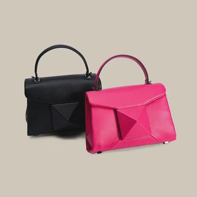 2024 Summer Women's Genuine Leather Rivet Crossbody Bag - Niche Design Square Shoulder Bag