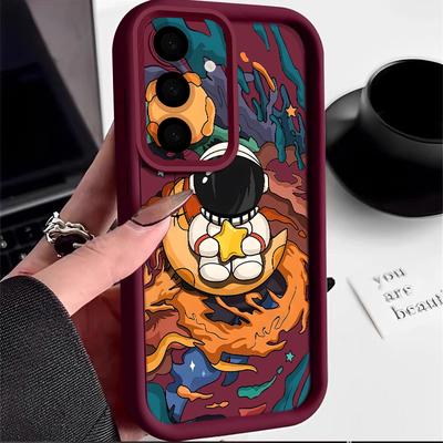 Cute Astronaut Pattern Case For Samsung Galaxy A57 A37 A56 A26 A17 A16 A36 A55 A15 A14 A54 A35 Shockproof TPU Soft Phone Cover