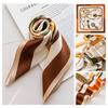 Mulberry Silk Printed Scarf 70cm Soft Skin-Friendly Shawl Women Fashion