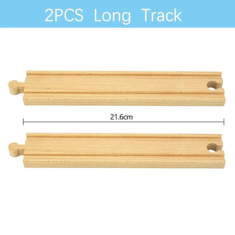 Educational Toy for Child New Kinds Wood Track Accessories Beech Wooden Train Track Railway Toys Fit Biro Wooden All Brand Track