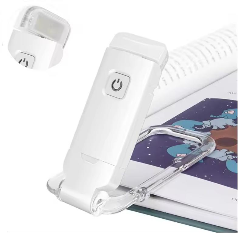 

Светодиодная лампа-закладка для книг, перезаряжаемая через USB, гибкая, яркая, на клипсе, мини-светильник для чтения книг, лампа для чтения, мини-ночник белый