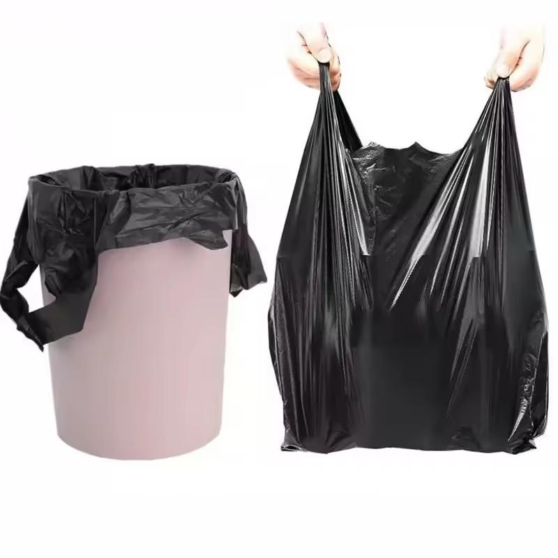Universal Black Disposable Garbage Bag Durable Handheld Vest Garbage Bag Kitchen Bedroom Toilet Household Storage Tool