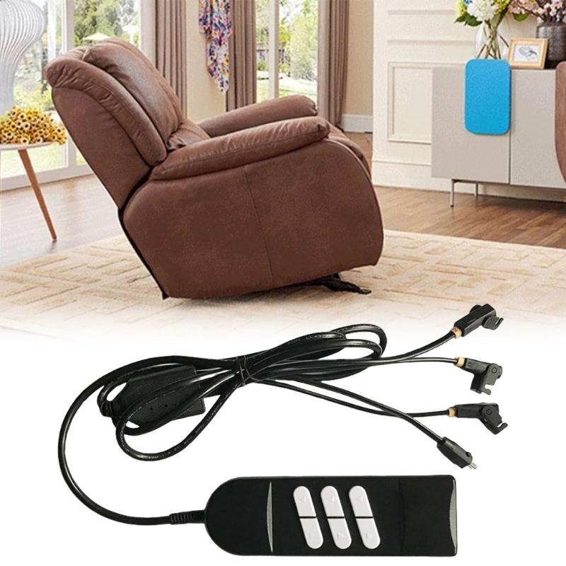 6 Key Electric Lift Hand Controllers Three Control Adjustable Height Angles Motorized Lift Remote ABS for Sofa Recliner