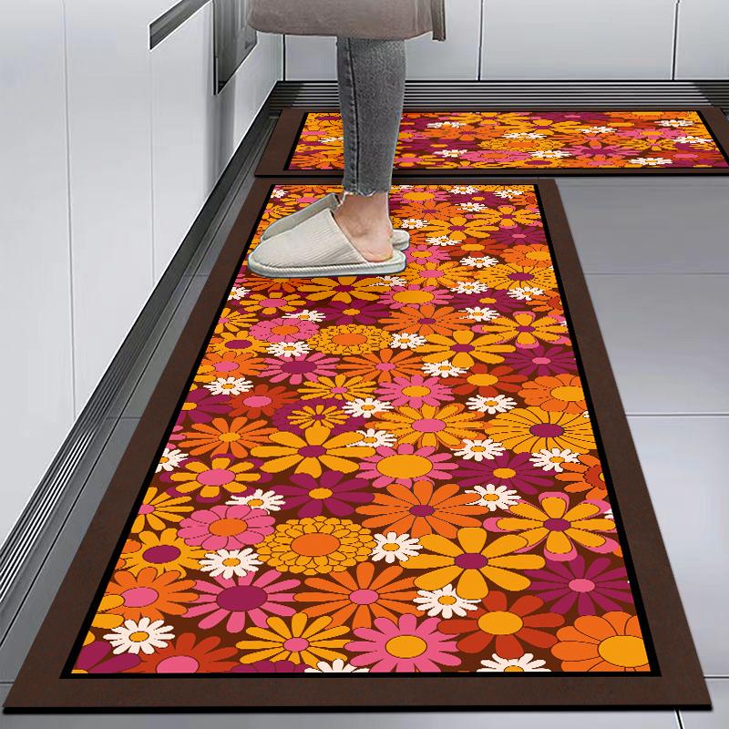 Household Diatom Mud Kitchen Special Floor Mat Blue Floor Mat Kitchen Non-slip and Dirt-resistant Foot Mat Oil-proof and Waterproof Floor Mat