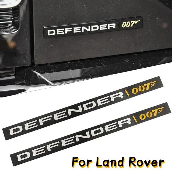 

3D Aluminum Alloy Car Sticker Emblem Letters Front Hood Badge Decals for Land Rover DEFENDER 007 110 V8 90 Logo Accessories