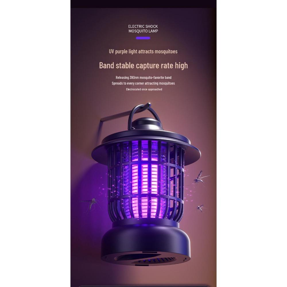 Wiederaufladbare elektrische Outdoor-Mückenabwehrlampe mit Schockfunktion für Zuhause und Garten.