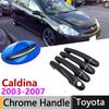 Black Carbon Fiber Door Handle Cover for Toyota Caldina T240 2003~2007 Car Accessories Stickers Trim Set of 4Door 2004 2005 2006