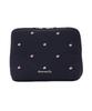 Afternoon Tea Living Pouch JQ54, Flower Embroidered Folding Pouch, Navy