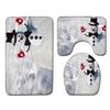 Christmas Bathroom Floor Mat Toilet Three-Piece Set