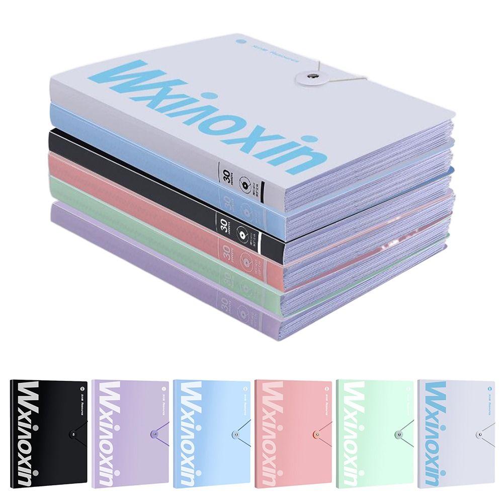 New Transparent Insert Folder Portable Large Capacity Classification File Folders A4 Student Test Paper Storage Bag