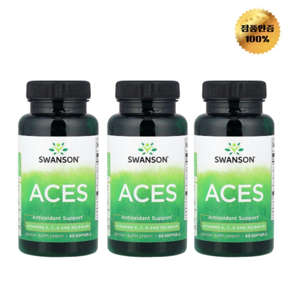 Swanson Vitamin A, C, E, and Selenium Softgels 60 Tablets (3 Pcs)