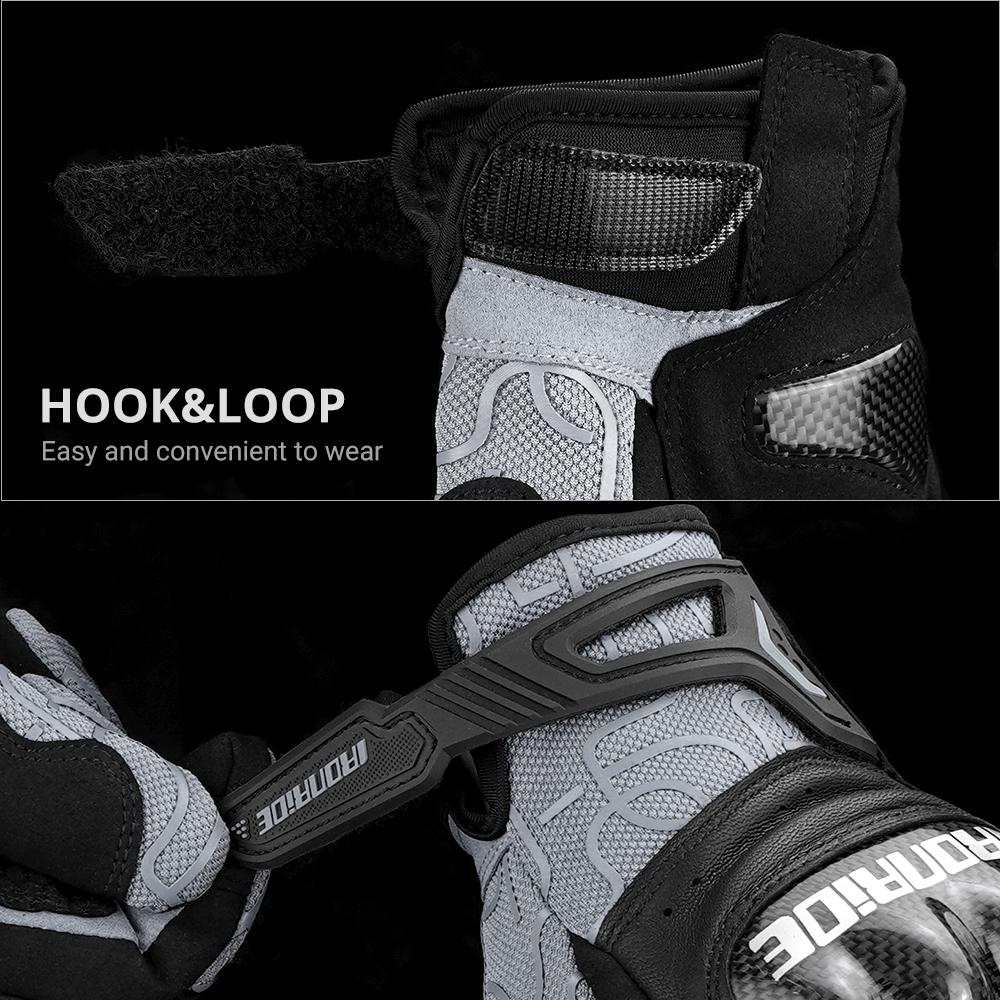 Motorcycle Gloves Waterproof Touch Screen Full Finger Gloves Protective Anti-fall Leather Carbon Fibre Non-slip Riding Gloves
