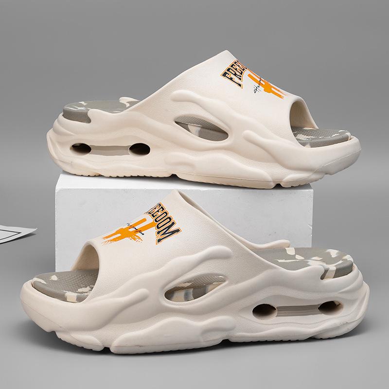 Par Sandaler med tjock sula och höjdökning, Halkfria EVA-flip-flops för inomhusbruk och stranden.