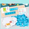 Wooden Childrens Educational English Word Building Blocks For Parent Child Interactive Play