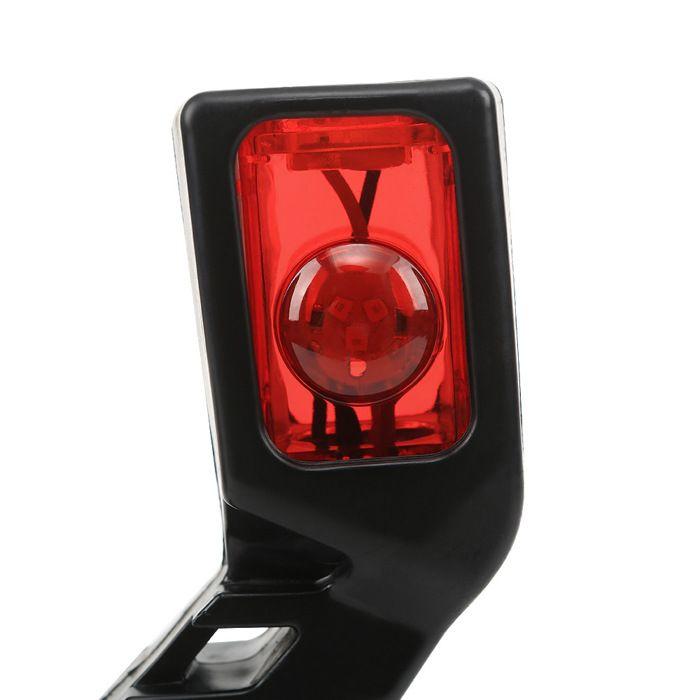 Lot de 2 feux de position latéraux LED 12V / 24V Fixation au châssis pour camions et camions bennes - Rouge/Blanc/Orange