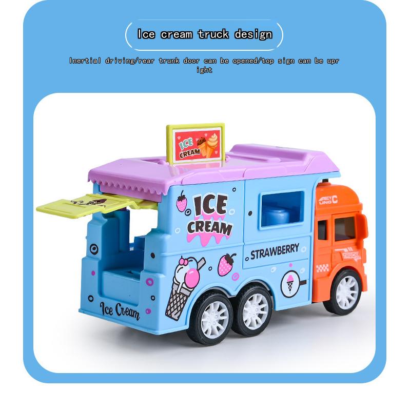 Modellino di Macchina Giocattolo a Inerzia - Macchina per Bambini per Ragazzi per Live Streaming, Design a Scatola del Gelato