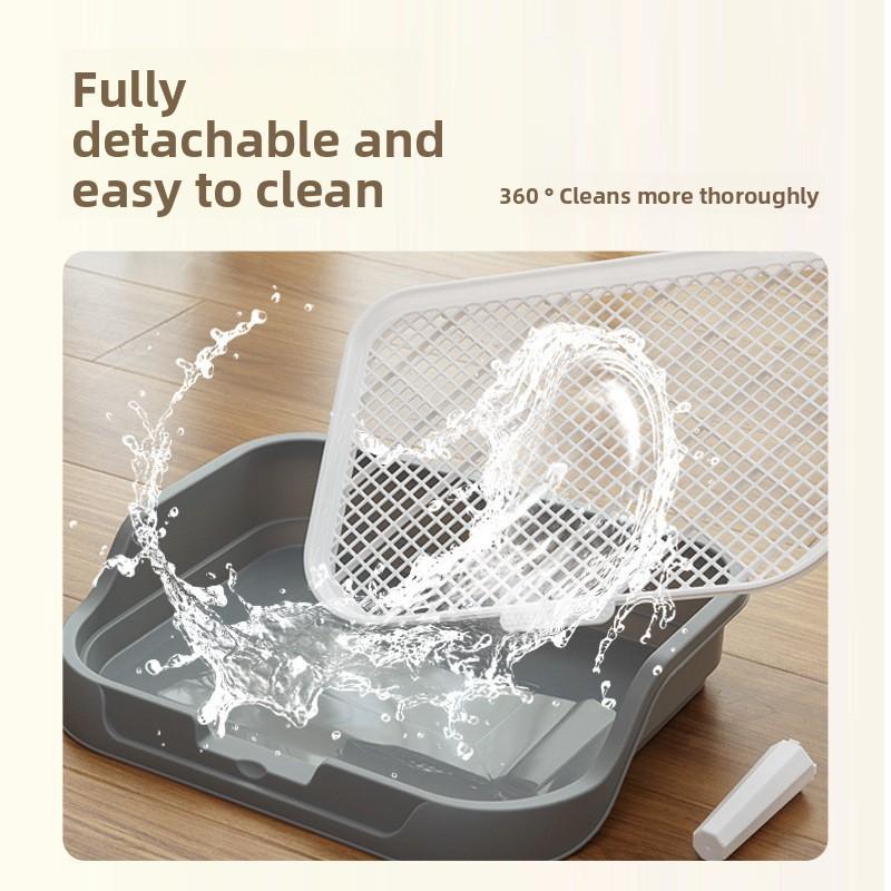 Grid Dog Toilet Anti‑Splashing Pet Potty Tray Small Medium Large Dogs