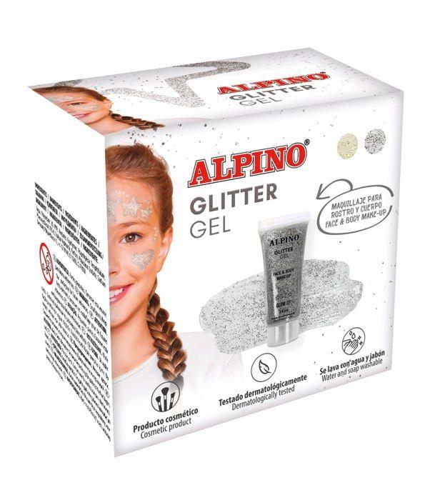 Maquillage de déguisement - ALPINO - DL000615 - Gel Transparent - Paillettes Argentées - 6 Pièces