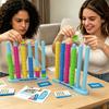1-2 Spelare Färgstackningspusselspel Plast Interaktivt Bordsspel Familjeinteraktiv Lek