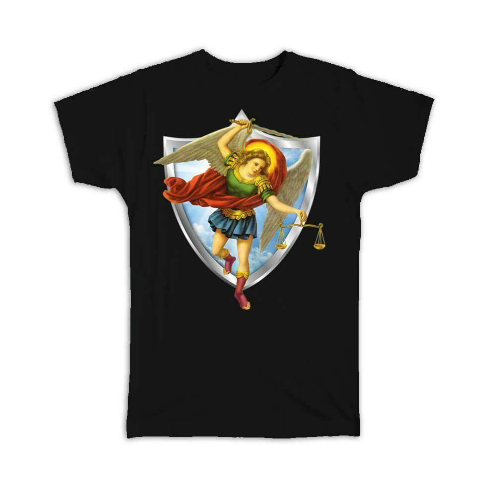 St Michael The Archangel Religious Catholic Angel TShirt Summer Cotton Short Sleeve ONeck Unisexs T Shirt New S3XL