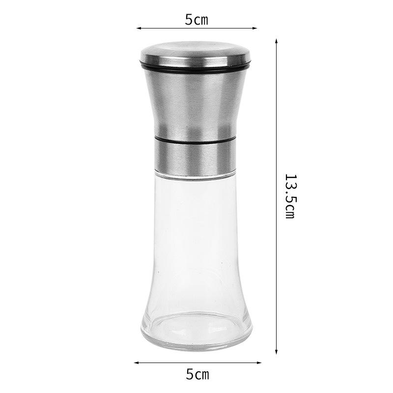 Titanium-Plated Stainless Steel Spice Grinder for Sea Salt and Black Pepper