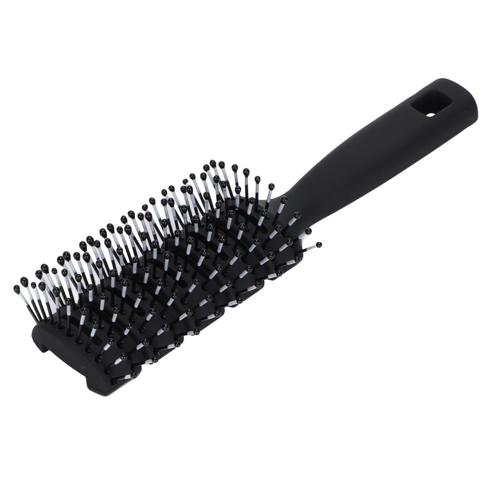 Detangling Hair Brush ABS Anti Static Non Slip Vented Massage Hair Brush with Hanging Hole for Hair CareBlack