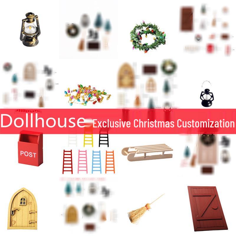 

Набор Рождественских Украшений для Кукольного Домика – Настраиваемые Миниатюры и Поделки Xi Xi