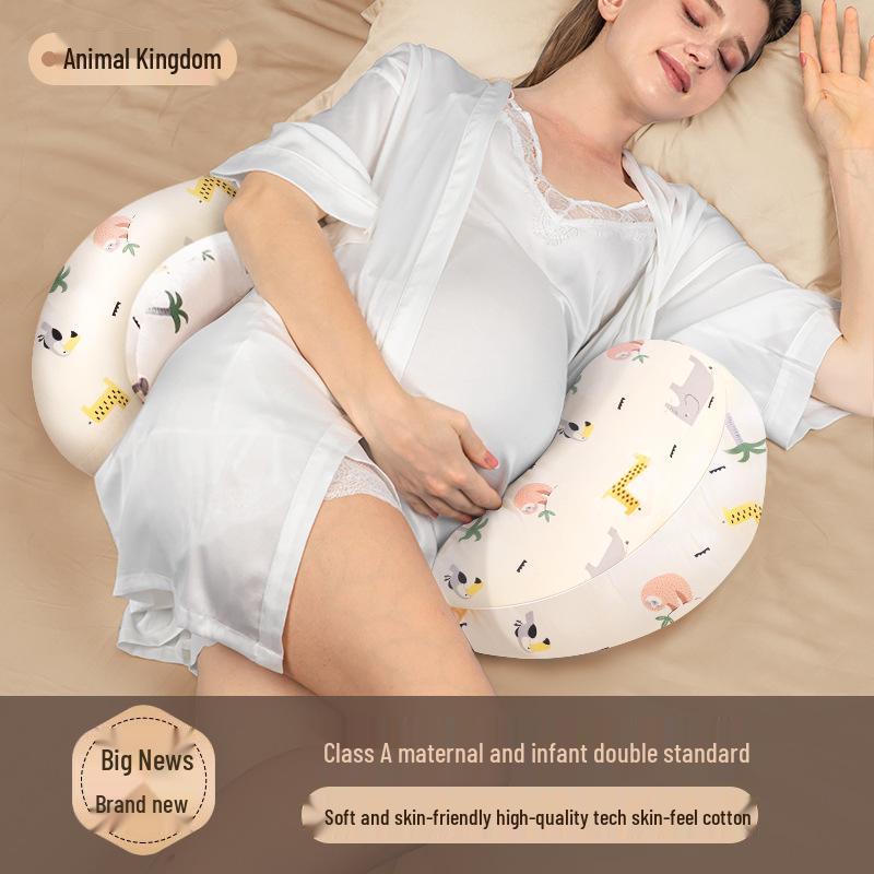 U-Shaped Multifunctional Pregnancy Pillow for Back and Belly Support