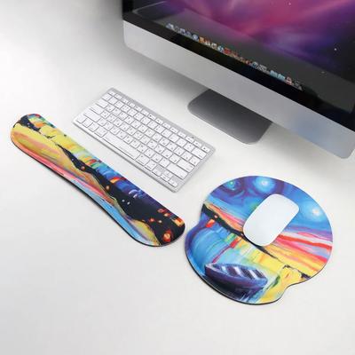 Ergonomiczna podkładka pod mysz Klawiatura Podkładka pod nadgarstek Poduszka Gaming Pain Relief Komfortowa podkładka pod nadgarstek z antypoślizgową podstawą PU