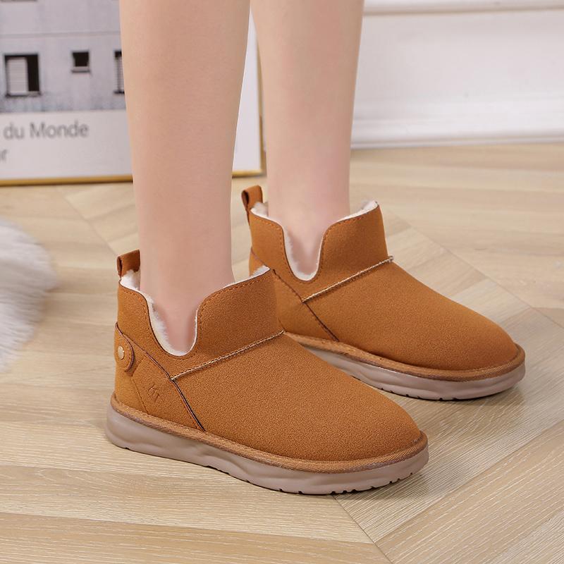 Fashion Winter Women's Short Plush Warm Snow Boots Faux Fur Ankle Boots for Women 2024 Casual Low Heel Short Boots