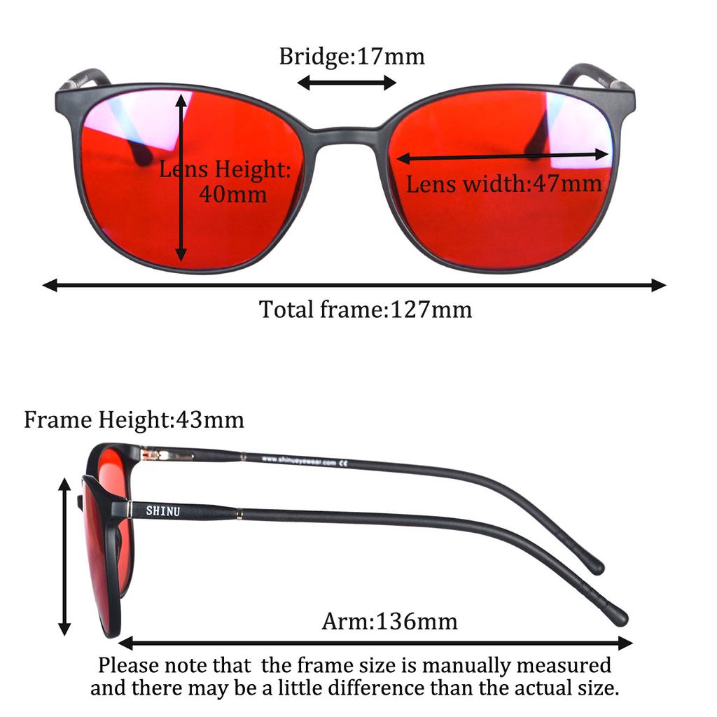 Dámské brýle s filtrem modrého světla Oranžové čočky Dámské brýle malé velikosti Vintage brýle Červené čočky pomáhají lépe spát