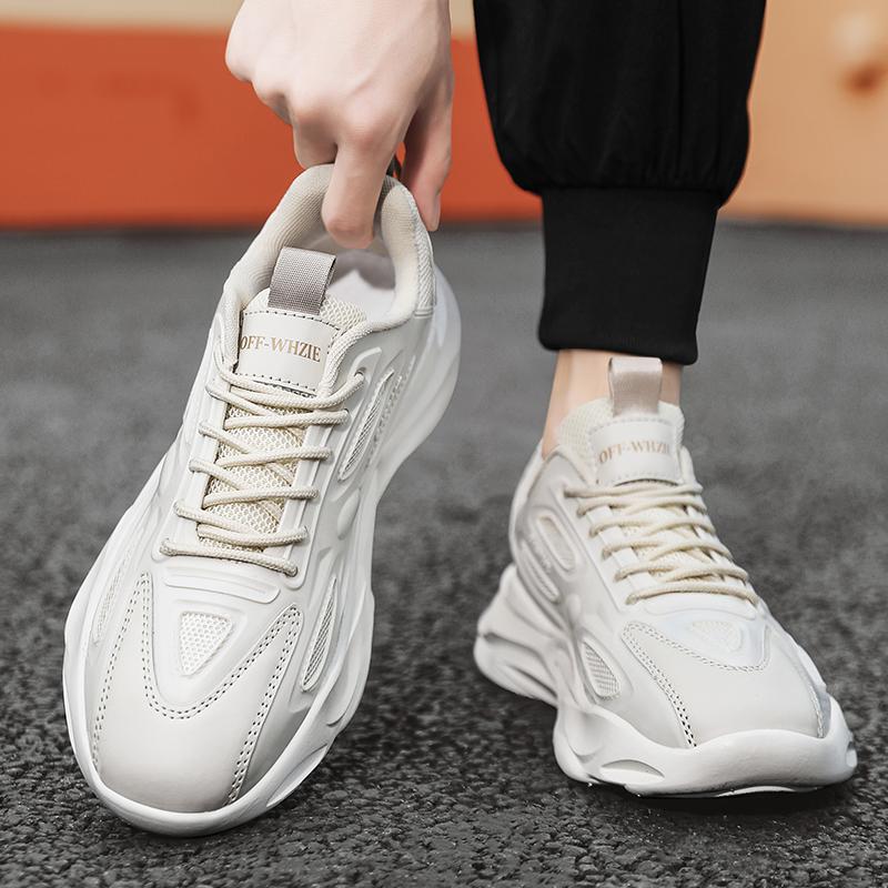 New Breathable Shoes for Men's Versatile Inner Heightening Sports Casual Running Dad Shoes