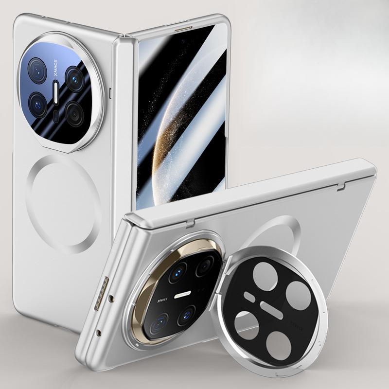 This Matte Folding Magnetic Lens Holder Hinge Anti-drop Simple Case Is Suitable for Huawei MateX6 Phone Case and Film