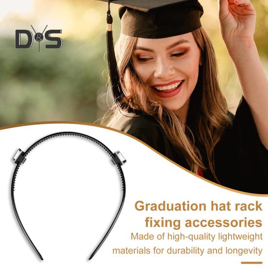 

Выпускная шляпа, повязка на голову с булавкой, противоскользящая, легкая, для мужчин и женщин, шляпа для выпускников, фиксирующая лента, аксессуары для волос, головные уборы, товары для выпускных вечеринок чёрный