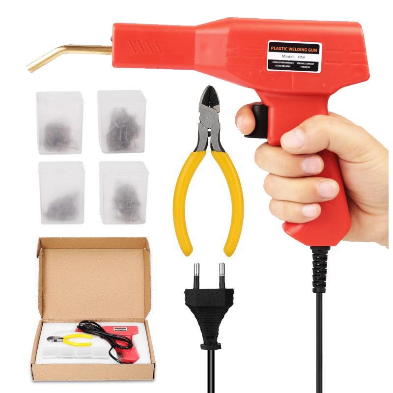 EU Plastic Welding Machine Car Bumper Repair Kit Hot Stapler 4 Specifications of Welding Nails Plastic Welding Tool Kit