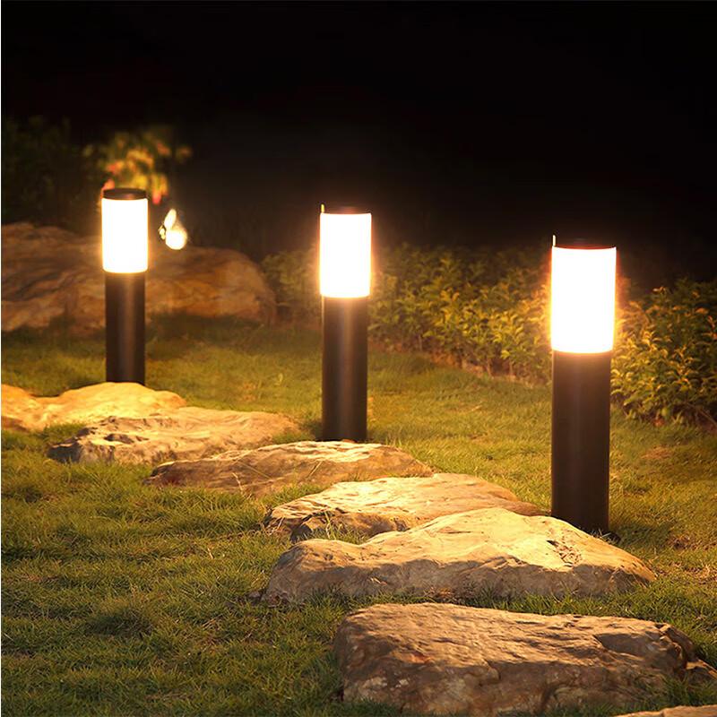 Outdoor Solar Cylindrical Lawn Light (2-Pack)
